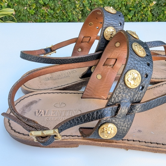 VALENTINO LEATHER WOMEN'S SANDALS - Picture 5 of 13